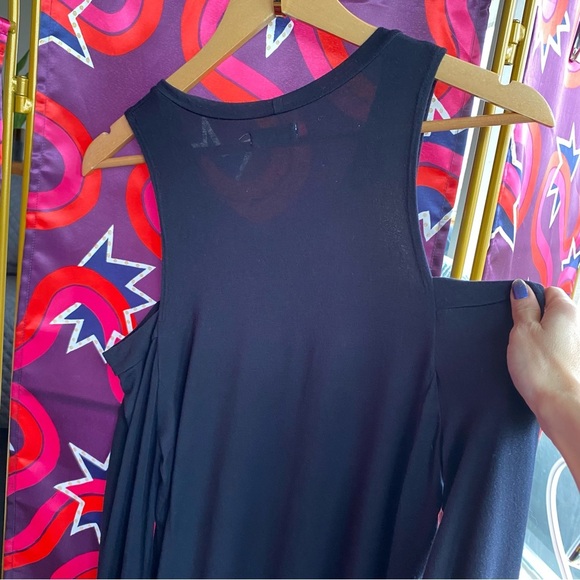 Lauren Moshi Crystal Love Cutout Cold Shoulder Long Sleeve Top Modal Embellished - Picture 12 of 14